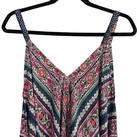 ANGIE Multicolor Wide Leg Boho Jumpsuit Size L - Picture 2 of 8